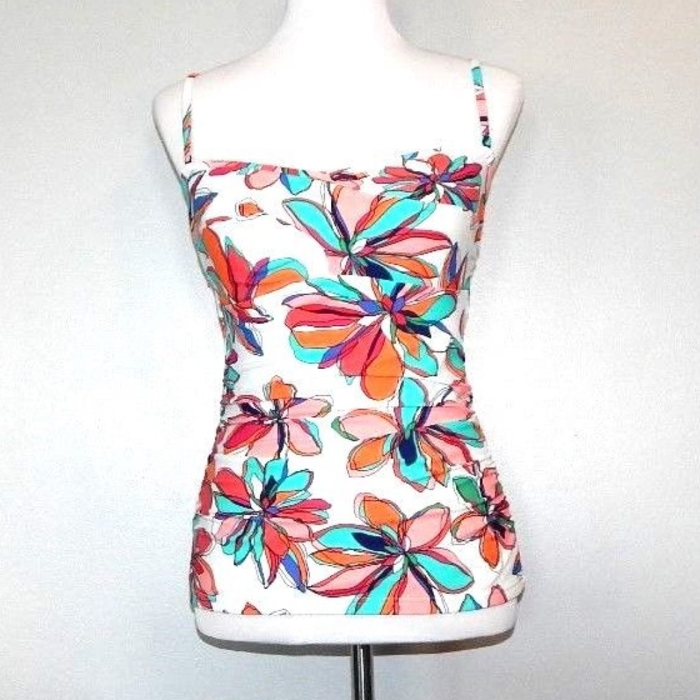 Croft & Barrow Multi-Colored Floral Tankini